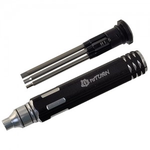 White Steel Black B 4 in 1 Magnetic Screwdriver Set 1.5/2.0/ 2.5/3.0mm White Steel Tips  1 set