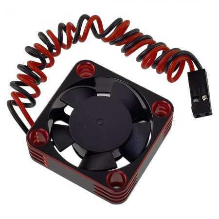 Aluminium Universal 25x25mm Tornado High Speed ESC Cooling Fan for RC Car Motor Heat Dissipation: Red